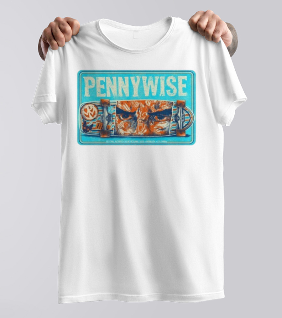 Pennywise Festival Altavoz Medellín CO Octubre 13 2025 Skateboard Art T-Shirt