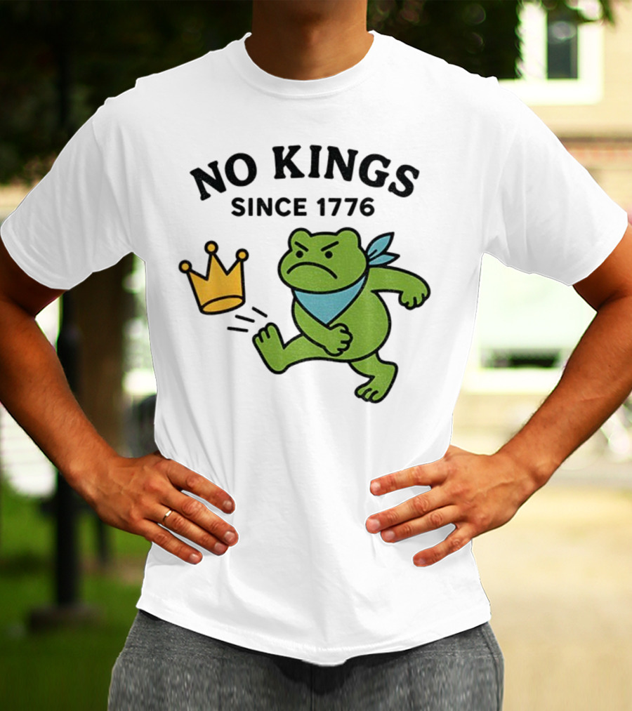 Portland Frog Protest No Kings Since 1776 T-Shirt