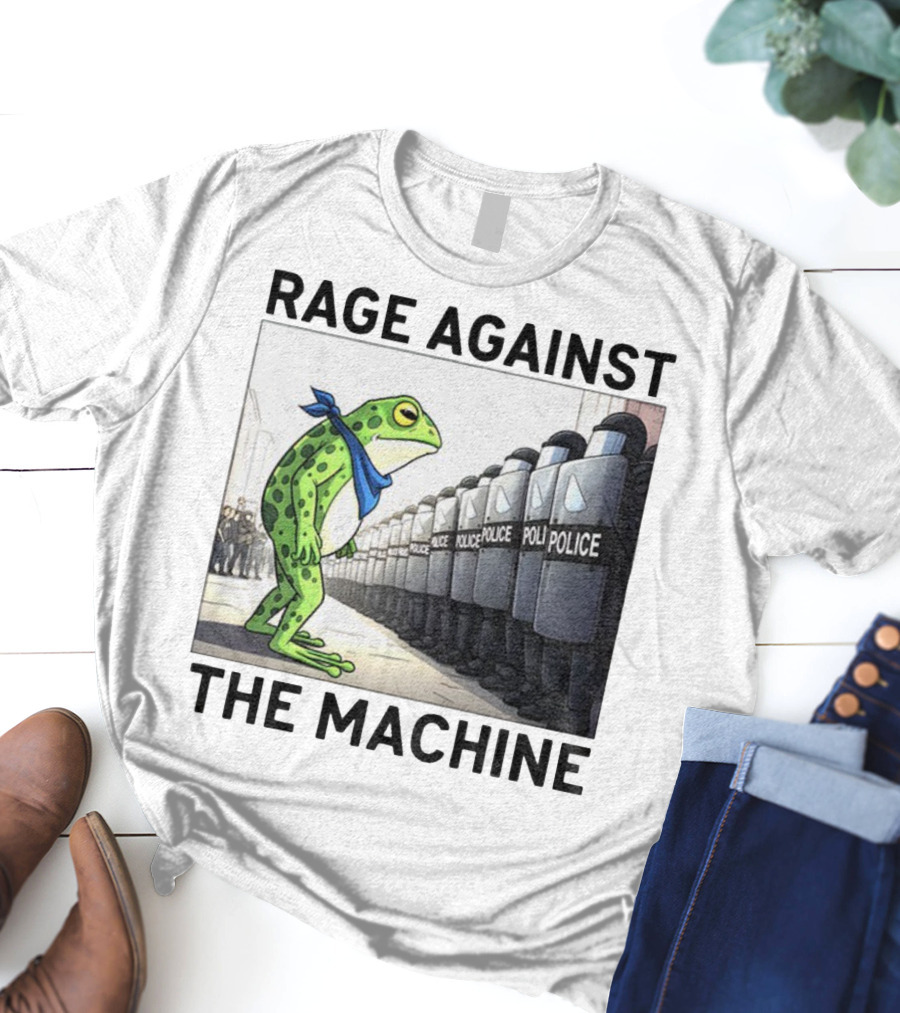 Rage Against The Machine Portland Frog Police Anti-Fascism Vintage T-Shirt