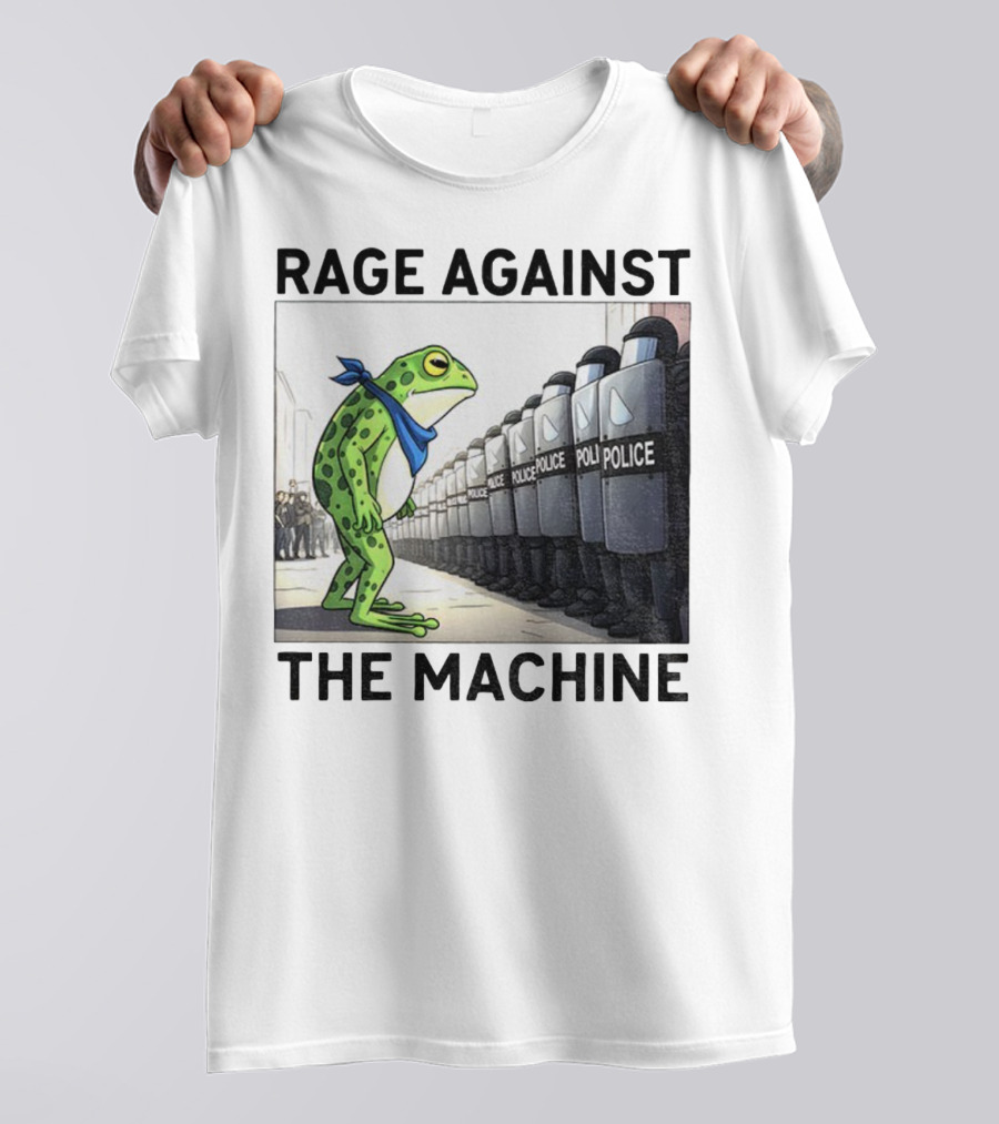 Rage Against The Machine Portland Frog Police Anti-Fascism Vintage T-Shirt