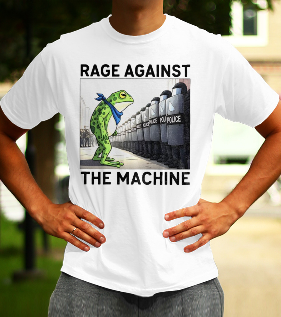 Rage Against The Machine Portland Frog Police Anti-Fascism Vintage T-Shirt