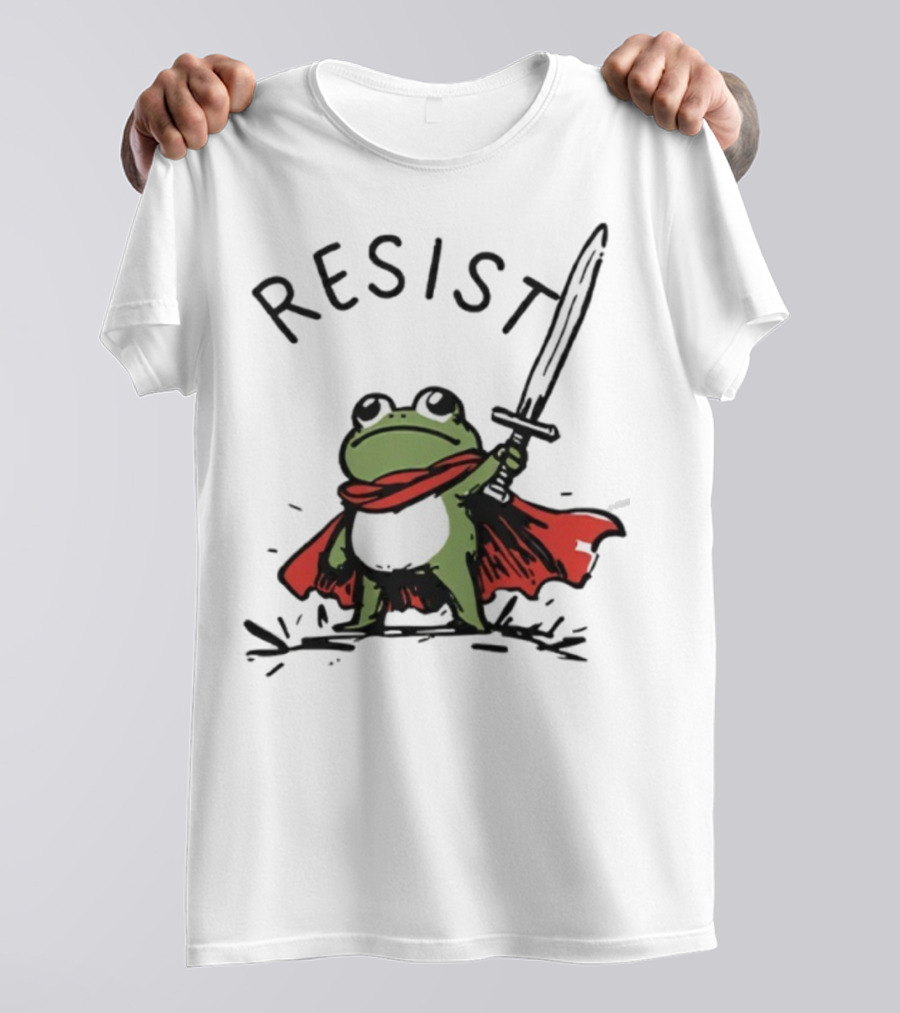 Portland Frog Resist Sword Cape T-Shirt