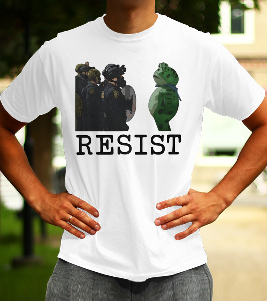 Portland Protest Resist Frog Anti ICE Anti Fascism T-Shirt