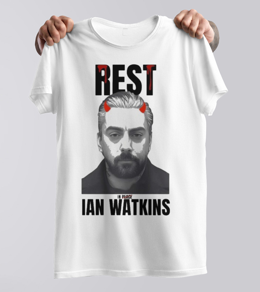 Rest In Peace Ian Watkins Devil Horns Image T-Shirt