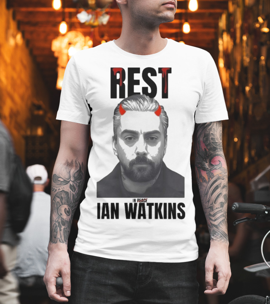 Rest In Peace Ian Watkins Devil Horns Image T-Shirt