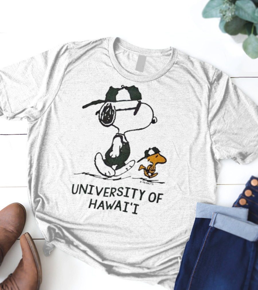 Snoopy And Woodstock University Of Hawai'i Adventure T-Shirt