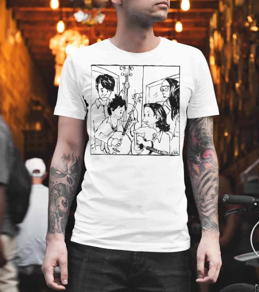 The Avett Brothers Seth Sketch Portrait T-Shirt