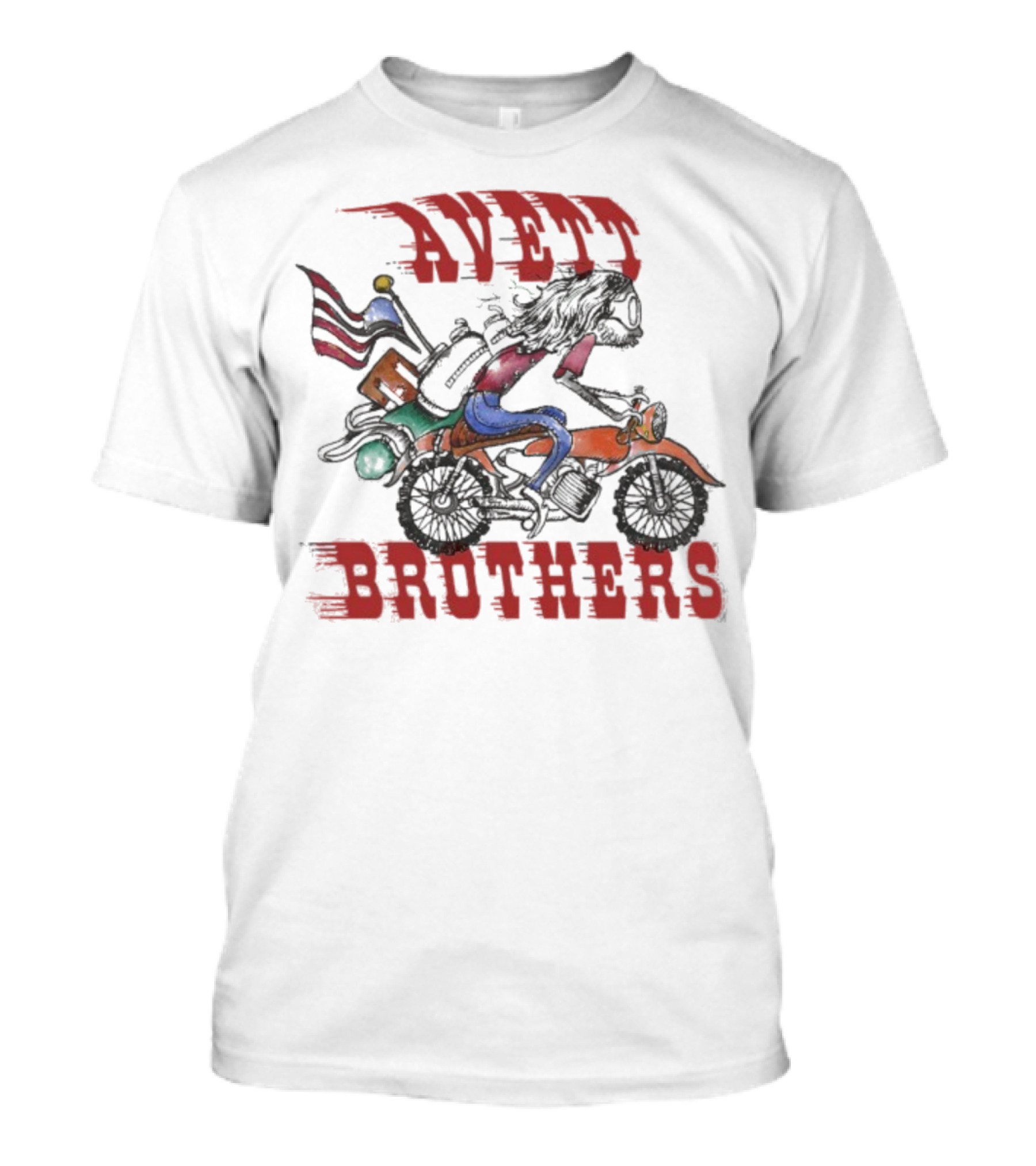 Avett Brothers Motorcycle American Flag Rider T-Shirt