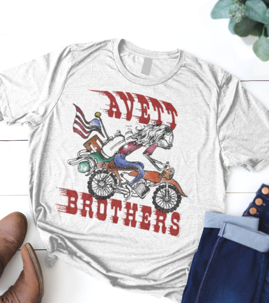 Avett Brothers Motorcycle American Flag Rider T-Shirt