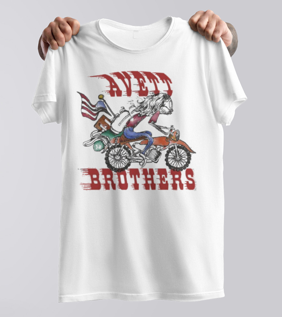 Avett Brothers Motorcycle American Flag Rider T-Shirt