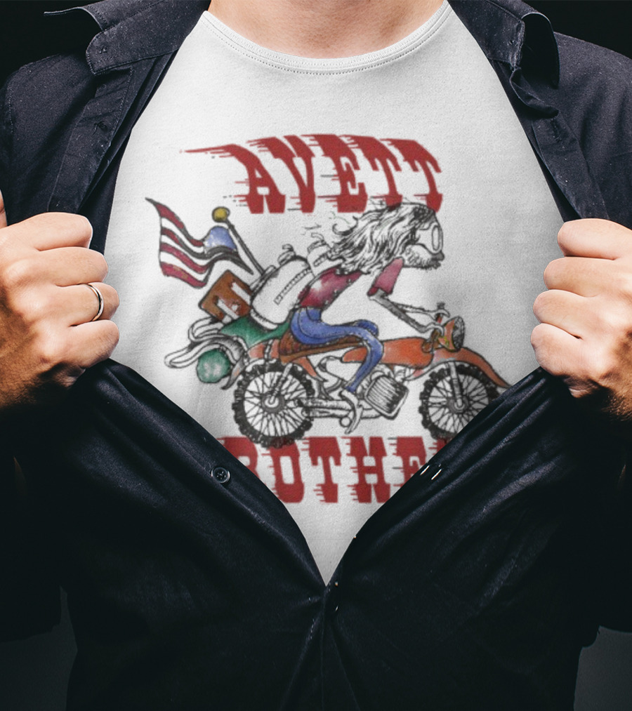 Avett Brothers Motorcycle American Flag Rider T-Shirt