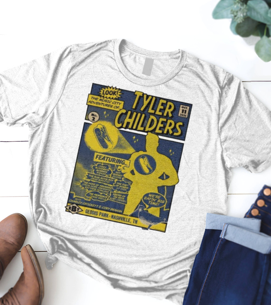 Tyler Childers The Music City Adventures Featuring Charley Crockett Cory Branan GEODIS Park Nashville TN Oct 11 2025 T-Shirt