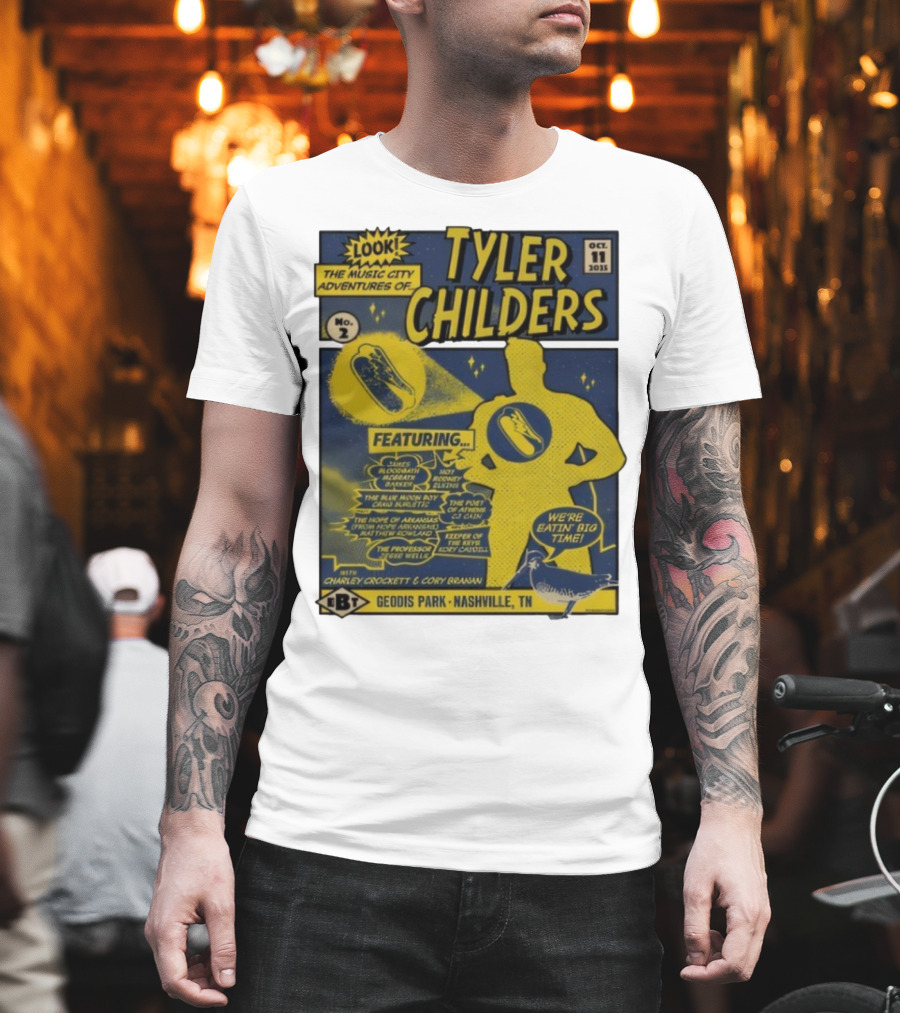 Tyler Childers The Music City Adventures Featuring Charley Crockett Cory Branan GEODIS Park Nashville TN Oct 11 2025 T-Shirt