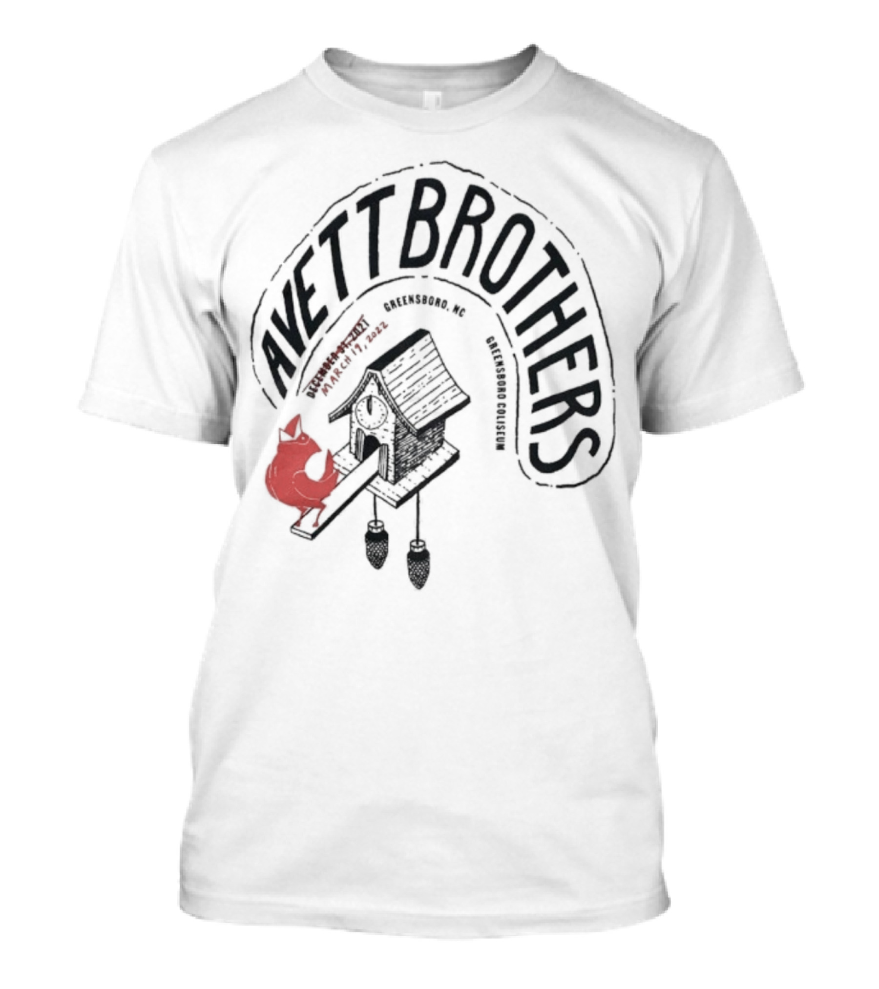 Avett Brothers Greensboro Coliseum NYE 2021 2022 Event Artwork T-Shirt
