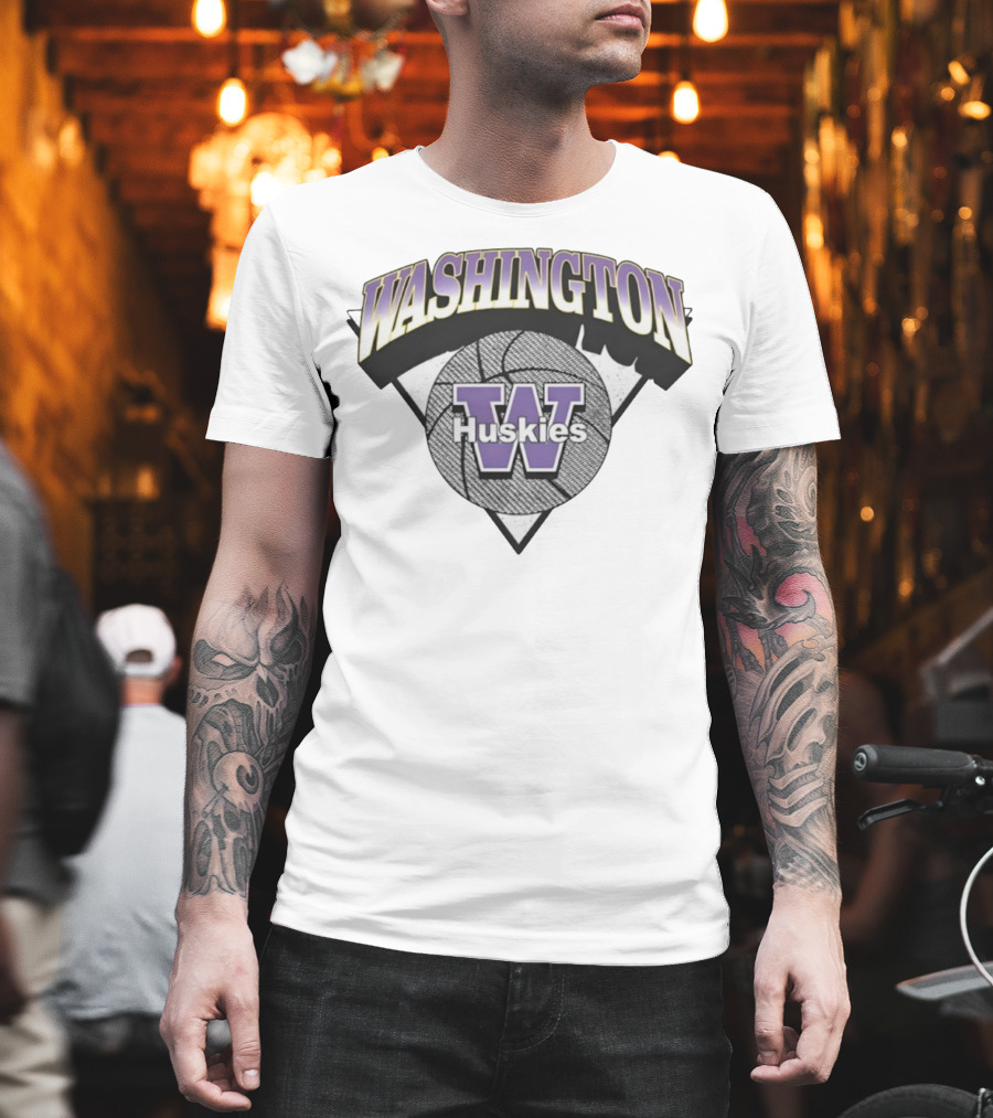 Washington Huskies Basketball Logo W T-Shirt