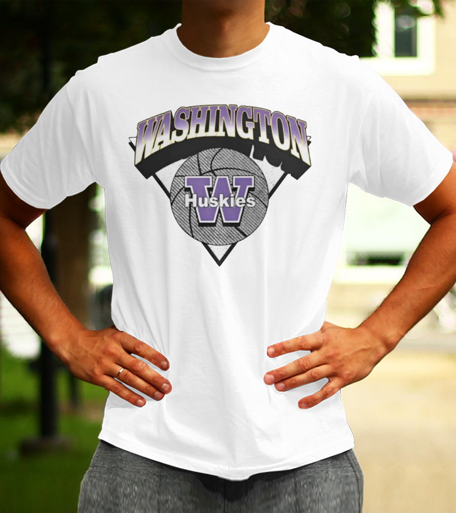 Washington Huskies Basketball Logo W T-Shirt