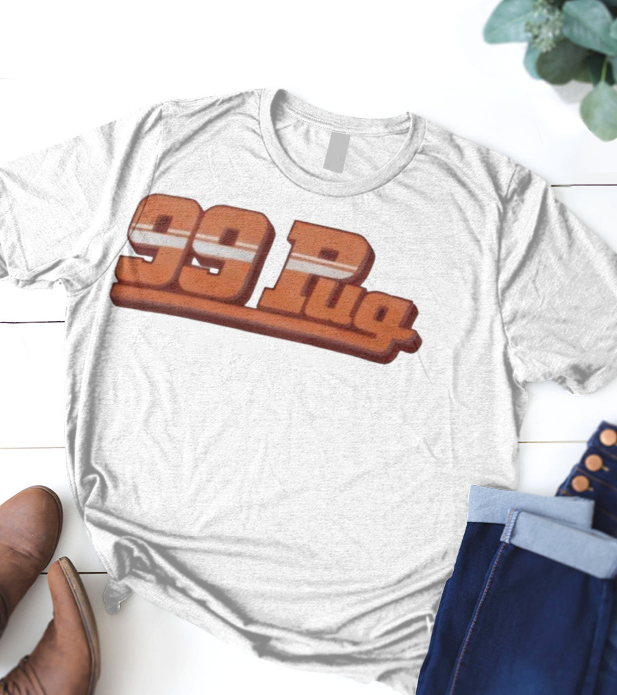 99 Pug Retro Sports Style Bold Font T-Shirt