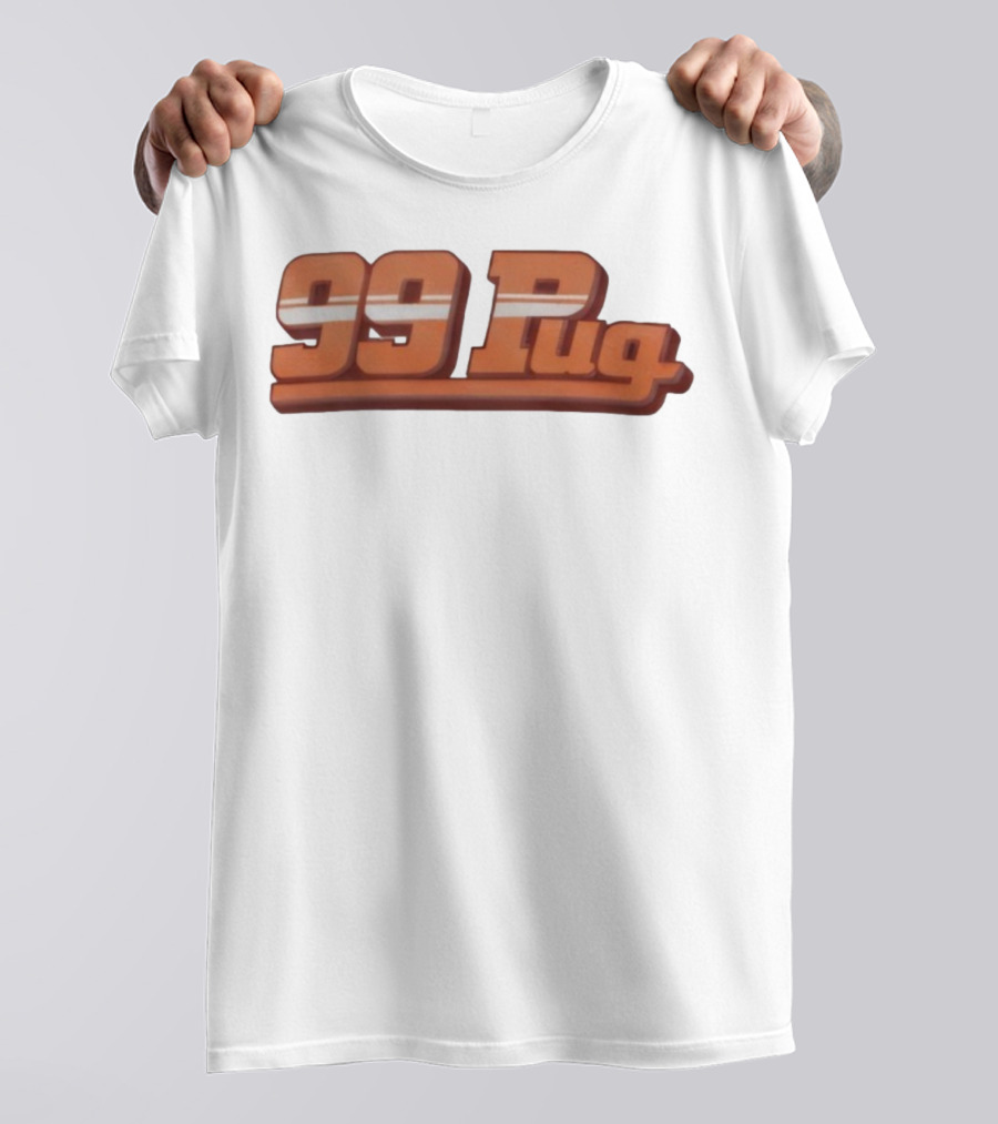 99 Pug Retro Sports Style Bold Font T-Shirt