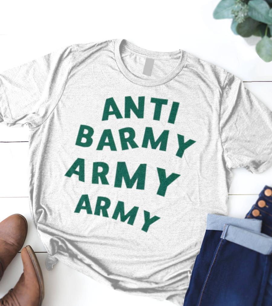 Anti Barmy Army Text Graphic T-Shirt