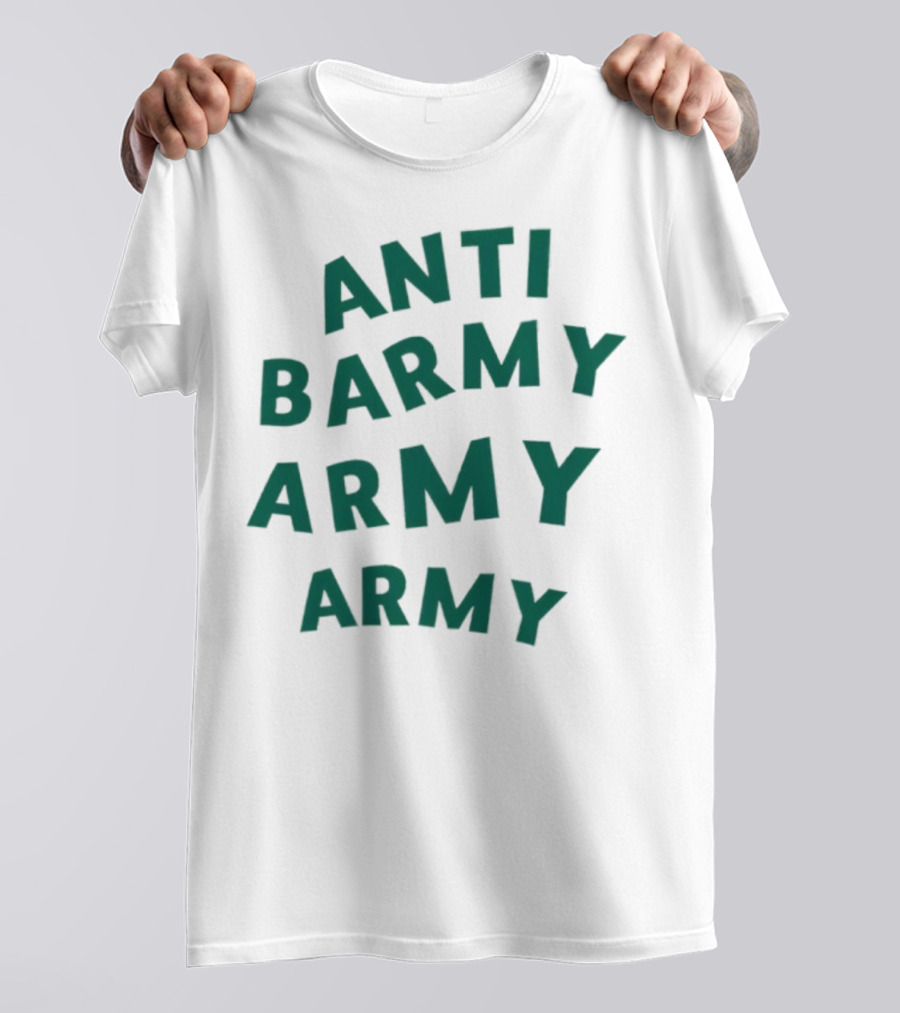 Anti Barmy Army Text Graphic T-Shirt