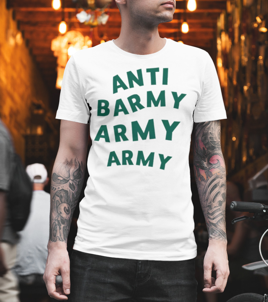 Anti Barmy Army Text Graphic T-Shirt