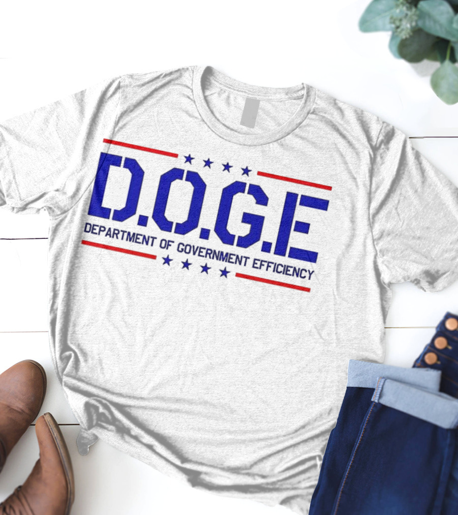 D.O.G.E Department Of Government Efficiency Stars Sarcastic T-Shirt