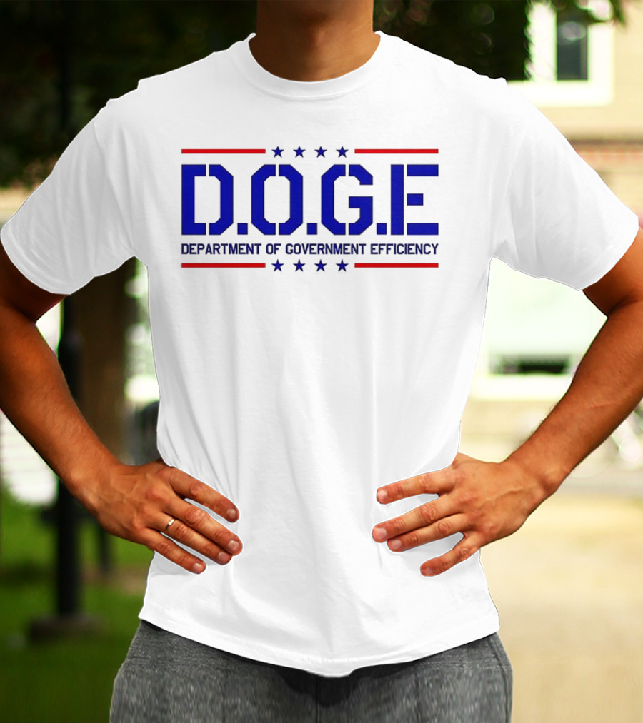 D.O.G.E Department Of Government Efficiency Stars Sarcastic T-Shirt