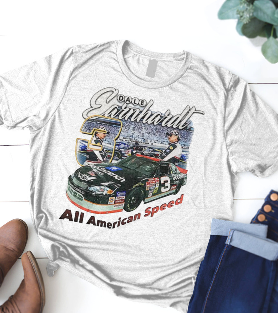 Dale Earnhardt Chevrolet Monte Carlo Number 3 Goodwrench NASCAR All American Speed T-Shirt
