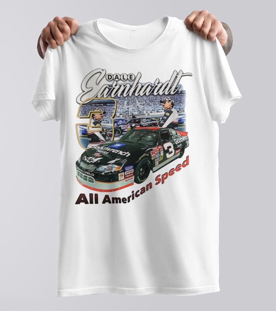 Dale Earnhardt Chevrolet Monte Carlo Number 3 Goodwrench NASCAR All American Speed T-Shirt
