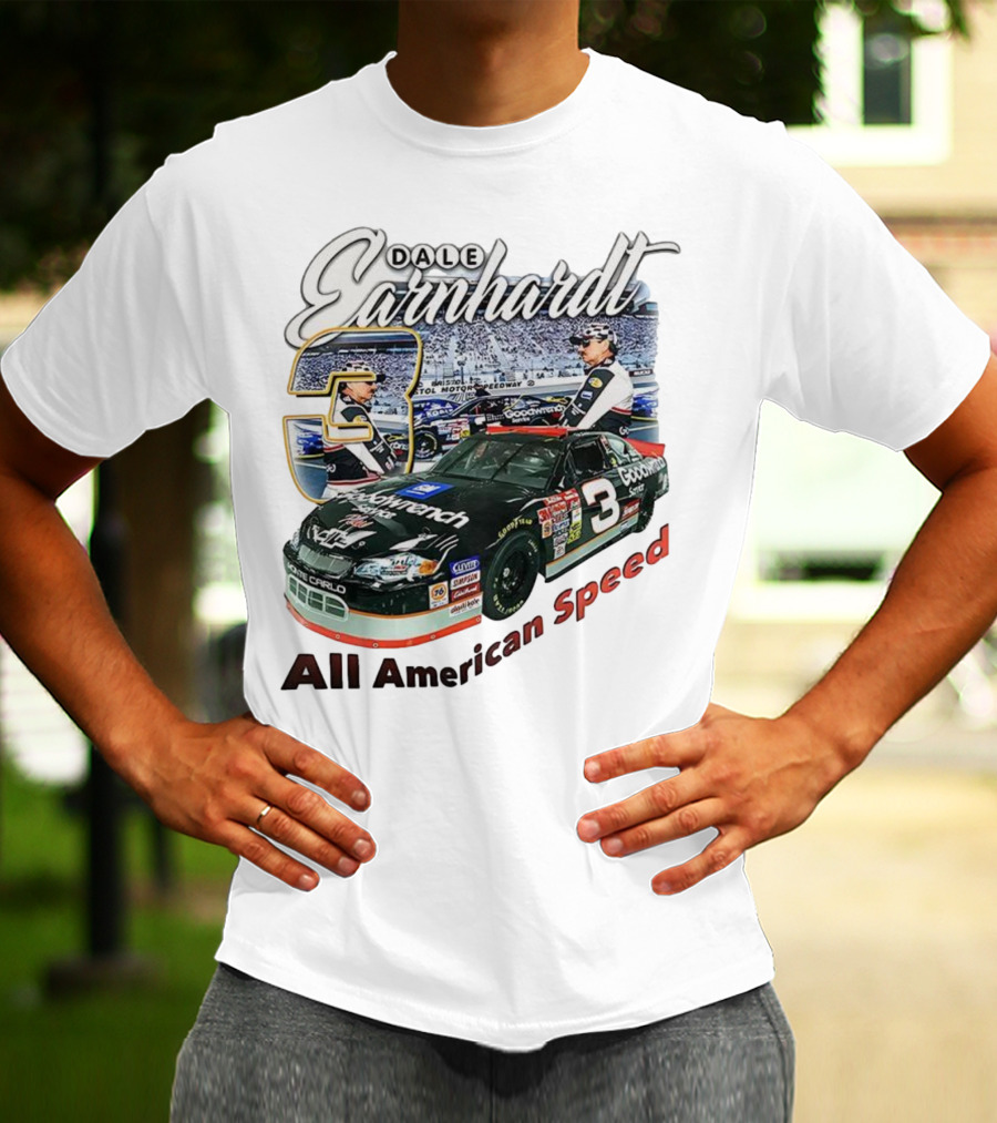 Dale Earnhardt Chevrolet Monte Carlo Number 3 Goodwrench NASCAR All American Speed T-Shirt