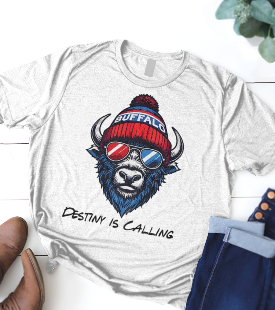 Buffalo Bills Destiny Is Calling 2025 NFL Football Mascot T-Shirt