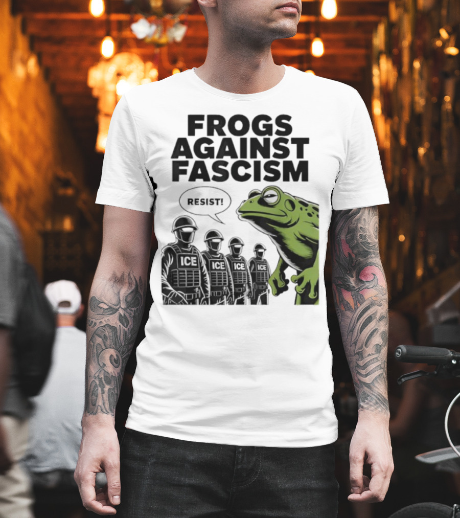 Frogs Against Fascism Resist No Kings USA 50501 T-Shirt