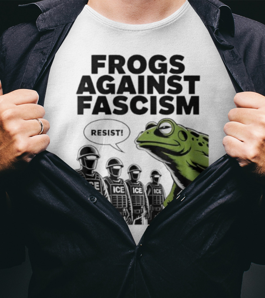 Frogs Against Fascism Resist No Kings USA 50501 T-Shirt