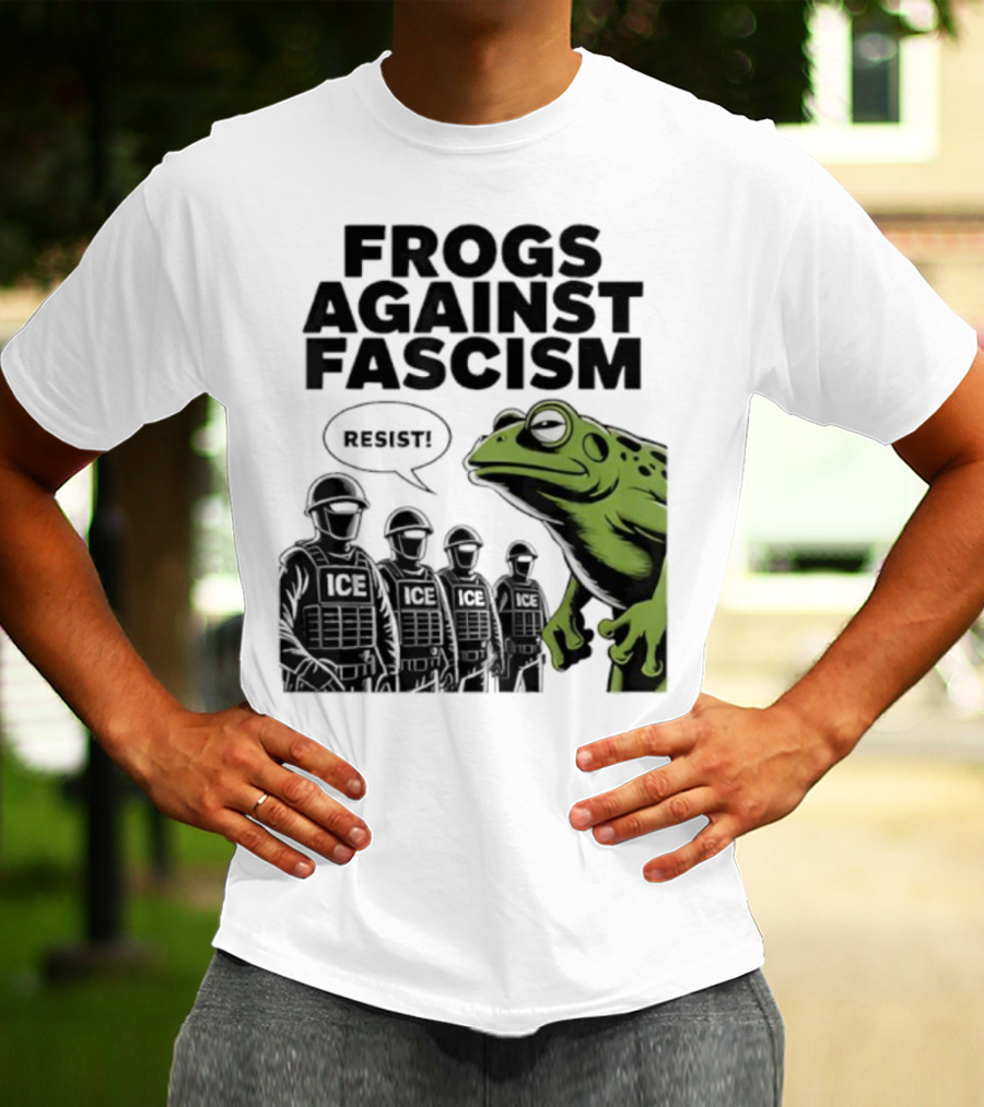 Frogs Against Fascism Resist No Kings USA 50501 T-Shirt