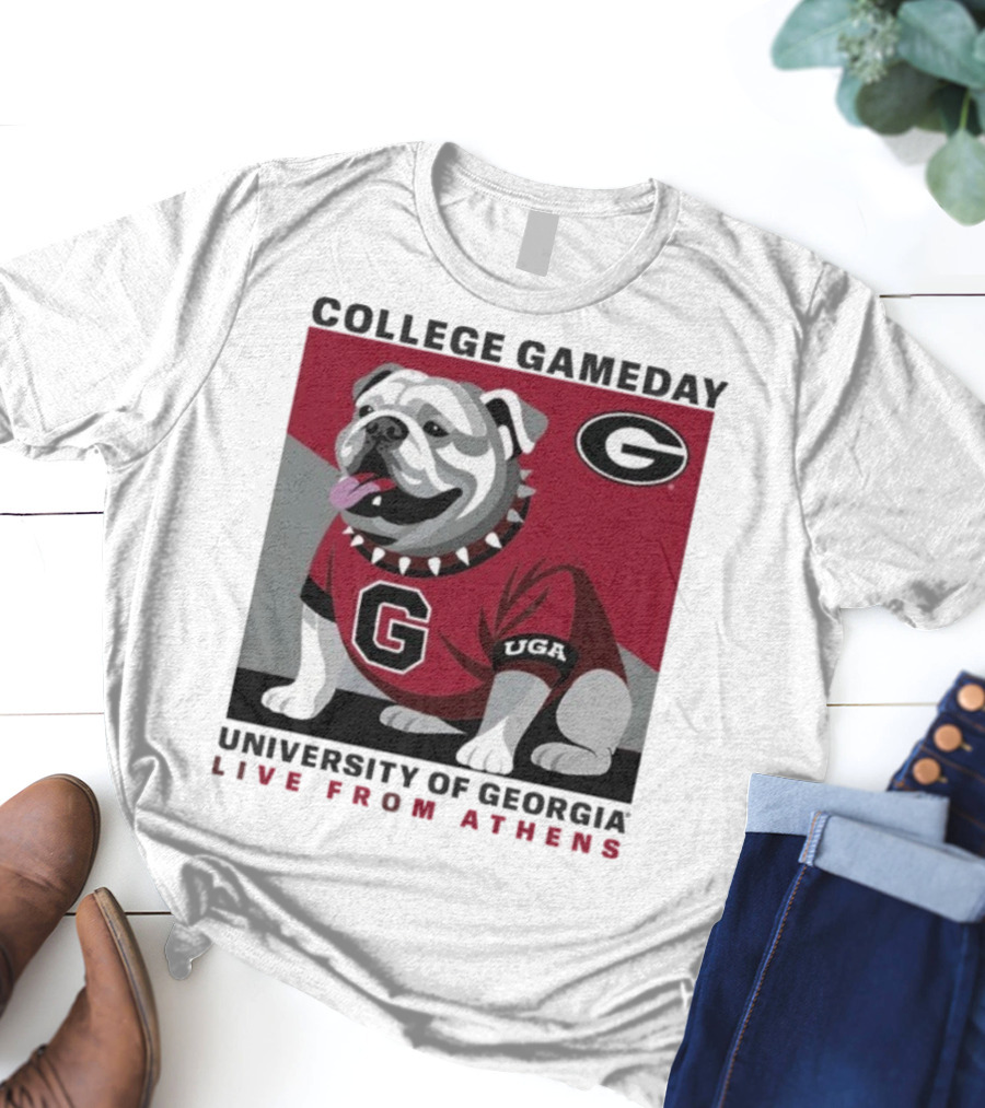 Georgia Bulldogs College Gameday University Of Georgia Live From Athens UGA 2025 T-Shirt