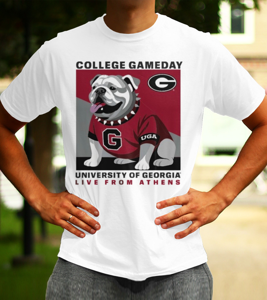 Georgia Bulldogs College Gameday University Of Georgia Live From Athens UGA 2025 T-Shirt