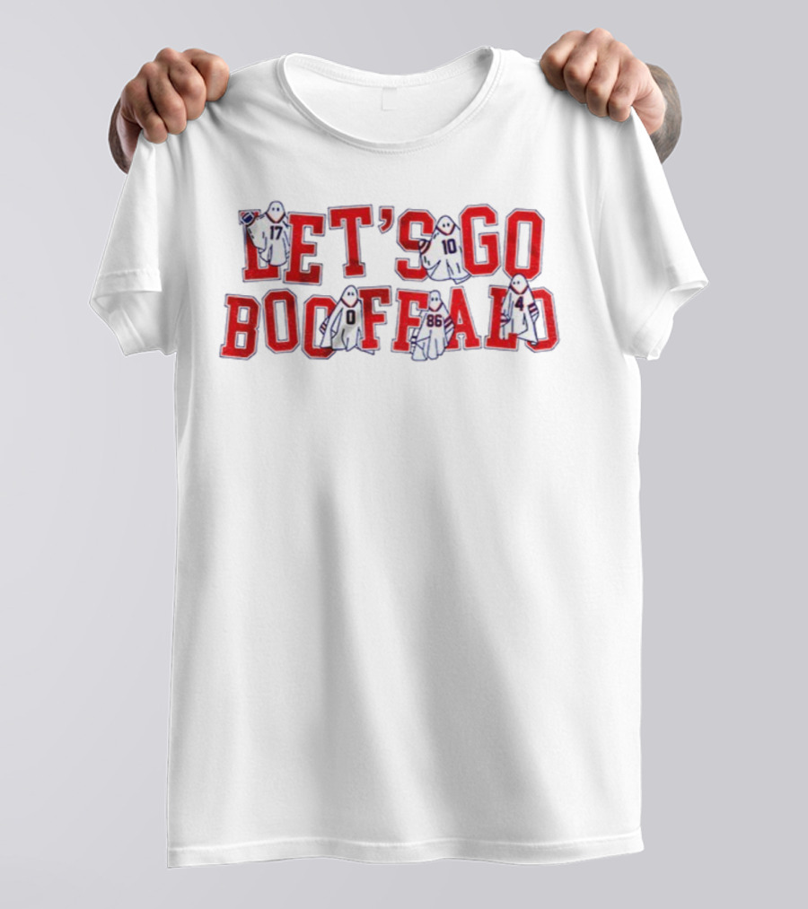 Buffalo Bills NFL 2025 Let's Go Booffalo Ghost Theme T-Shirt