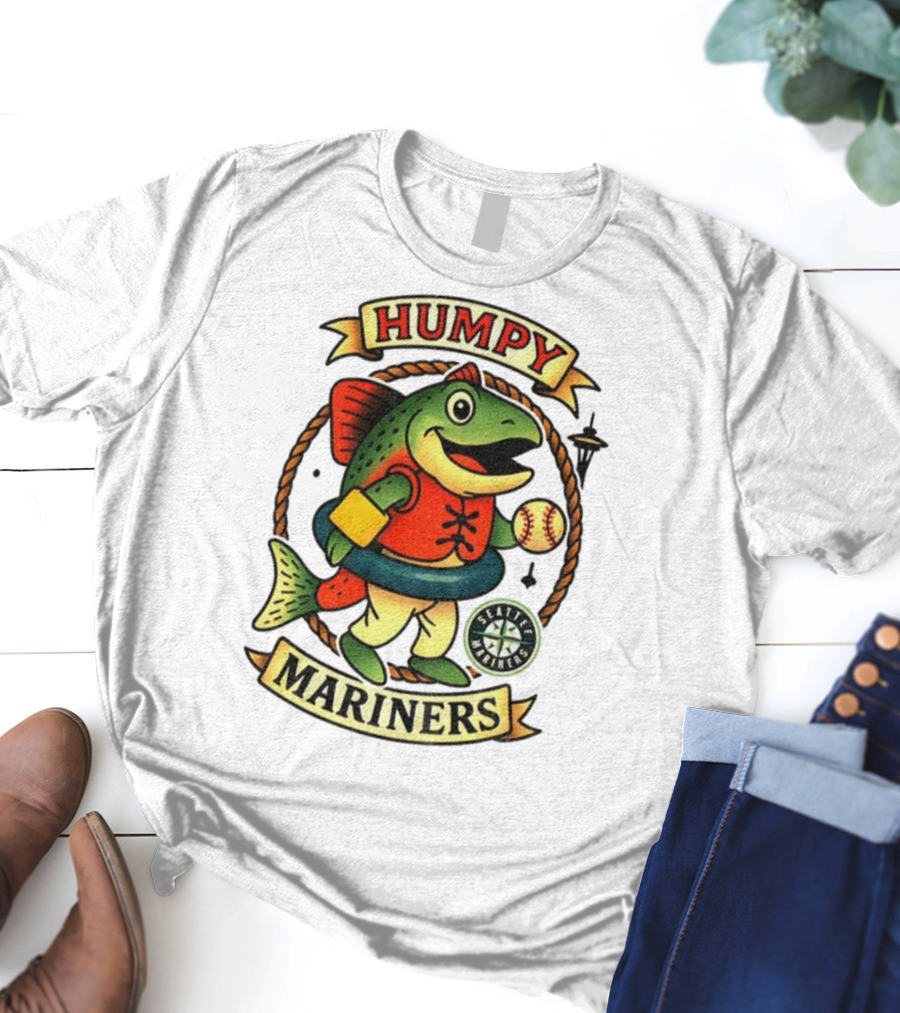 Humpy Salmon Seattle Mariners Mascot MLB Baseball 2025 T-Shirt