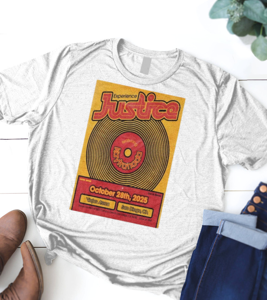 Experience Justice Featuring Kaytranada Live In Stereo October 28th 2025 Viejas Arena San Diego CA T-Shirt