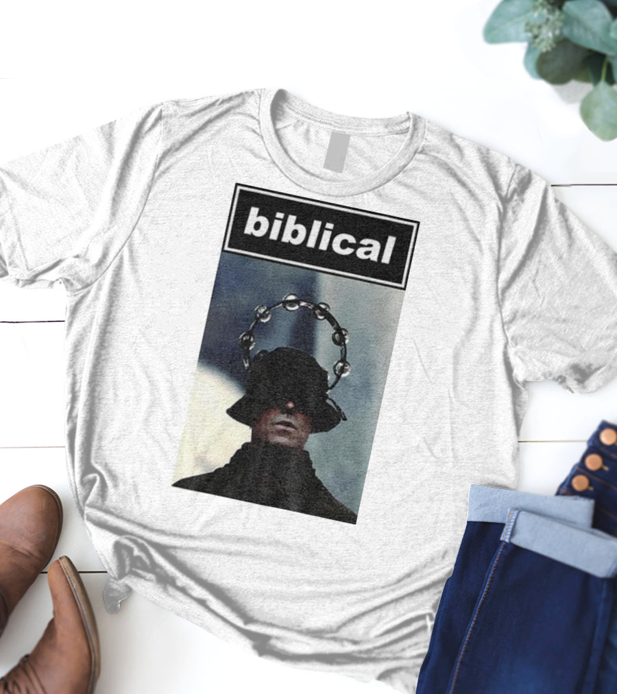 Biblical Liam Gallagher Tambourine Oasis Concert Music Lovers T-Shirt