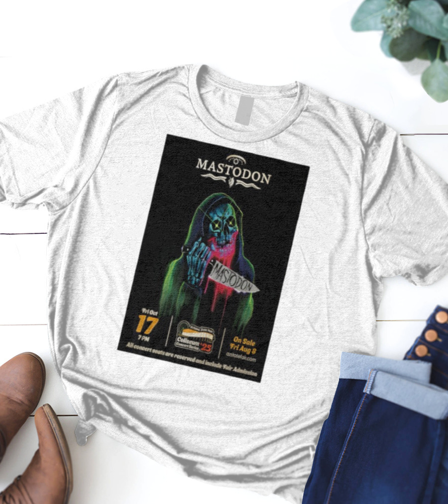 Mastodon Arizona State Fairgrounds 2025 Concert Series October 17 Coliseum T-Shirt