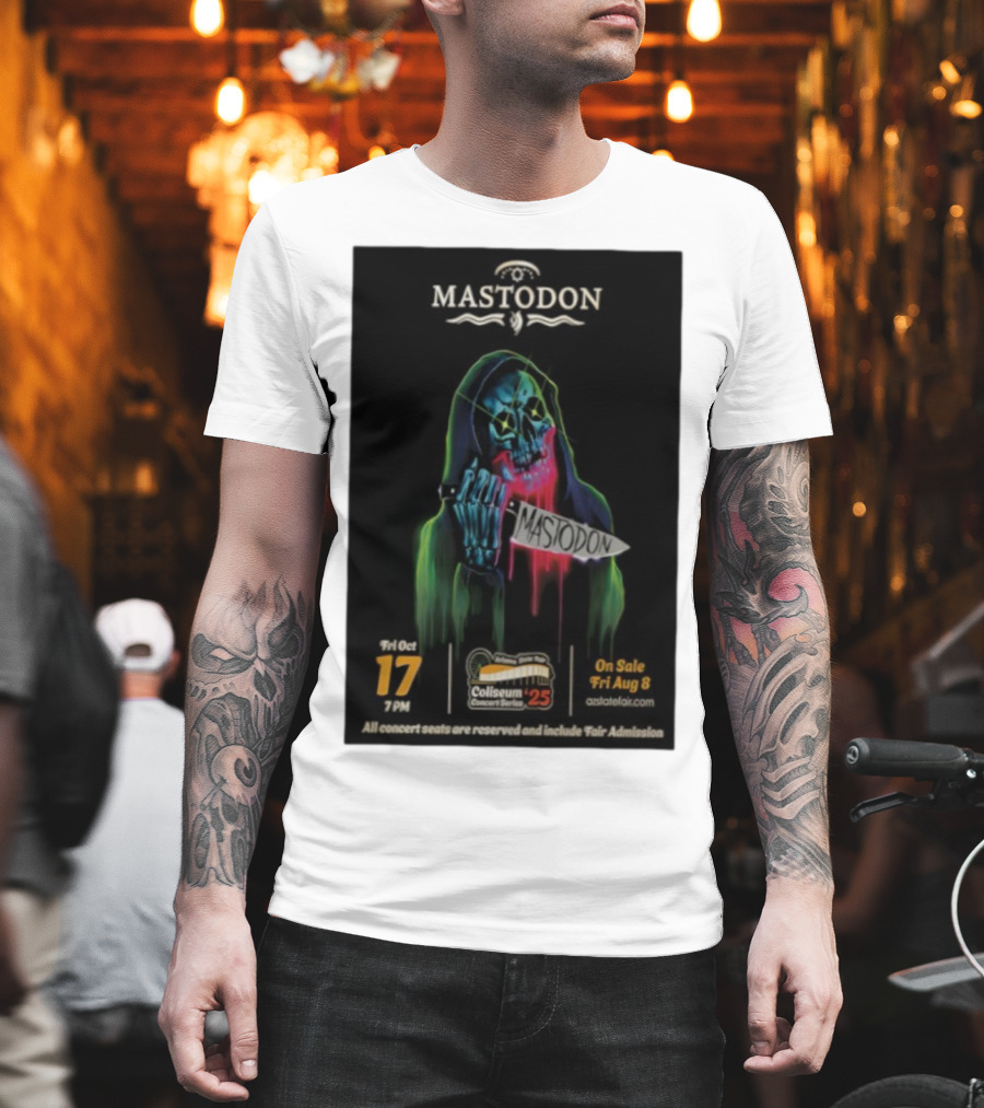 Mastodon Arizona State Fairgrounds 2025 Concert Series October 17 Coliseum T-Shirt