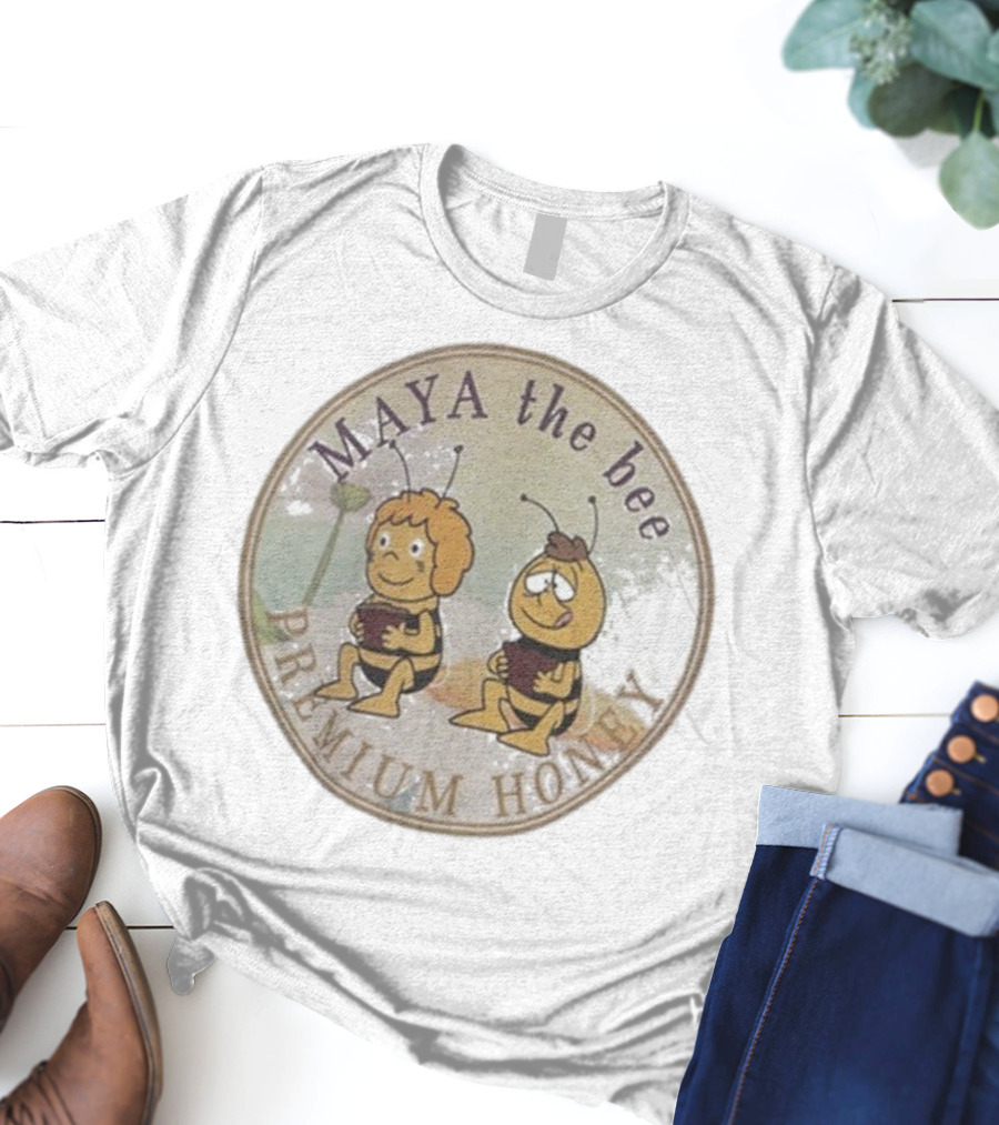 Maya The Bee Premium Honey Badge Featuring Iconic Characters T-Shirt