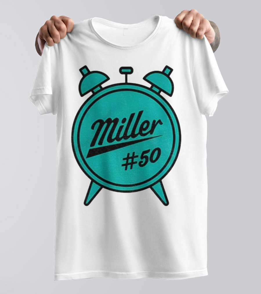 Miller Lite #50 Miller O'Clock Teal Alarm T-Shirt