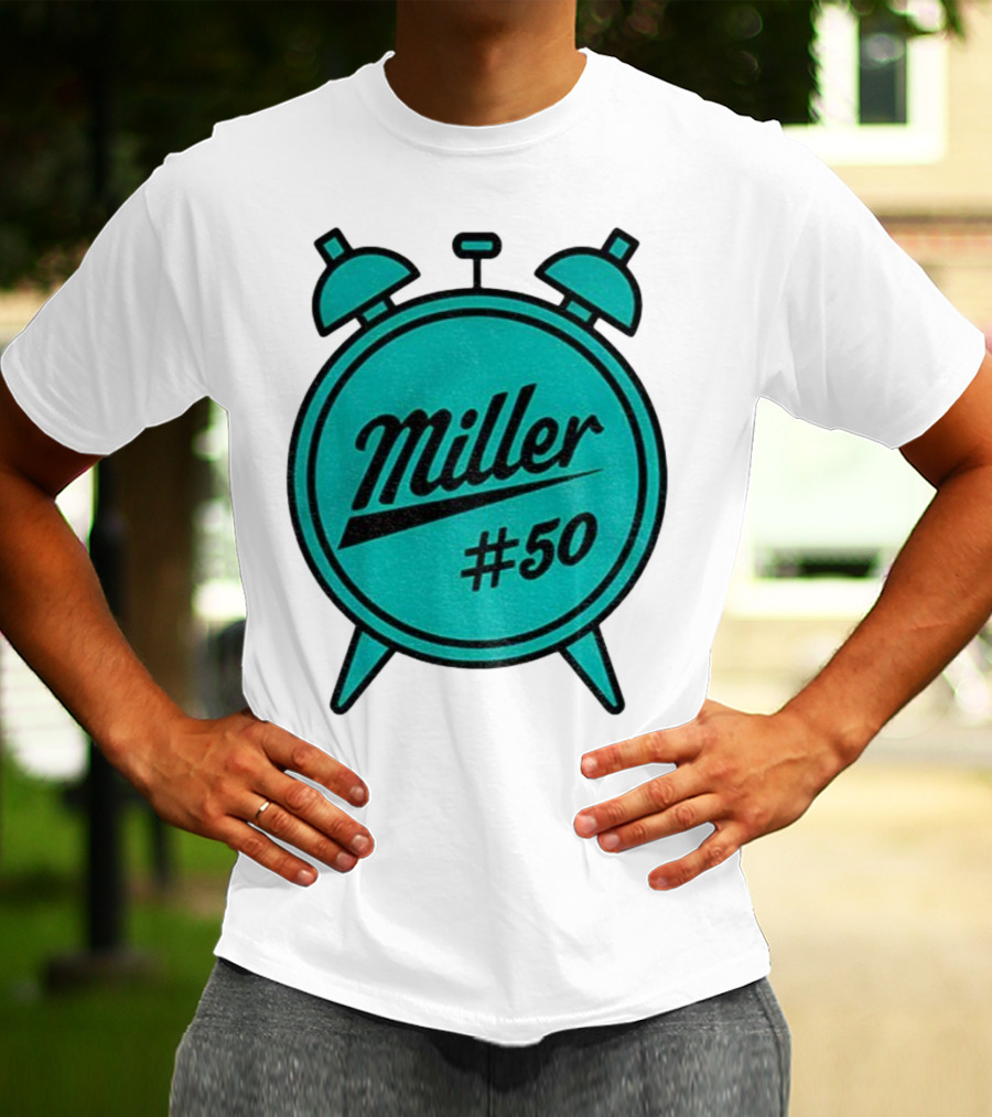 Miller Lite #50 Miller O'Clock Teal Alarm T-Shirt