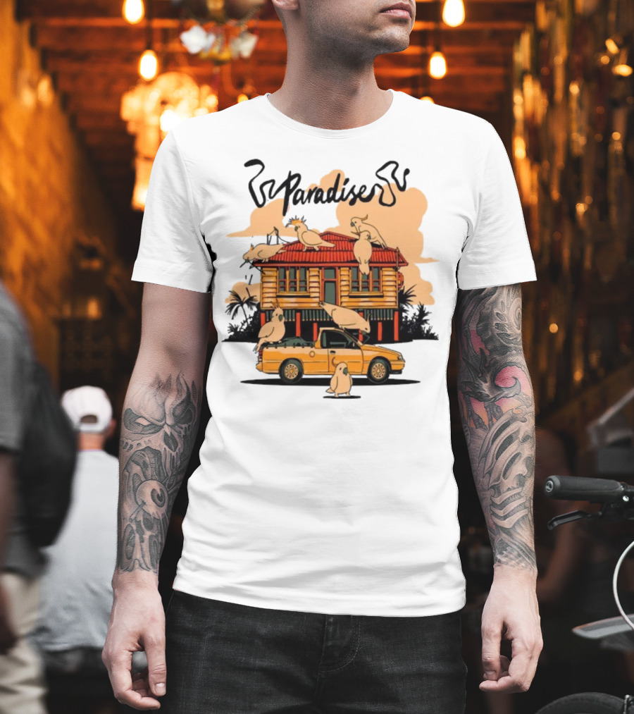 Phoebe Paradise Cockatoo House With Cockatoos And Ute Graphic T-Shirt