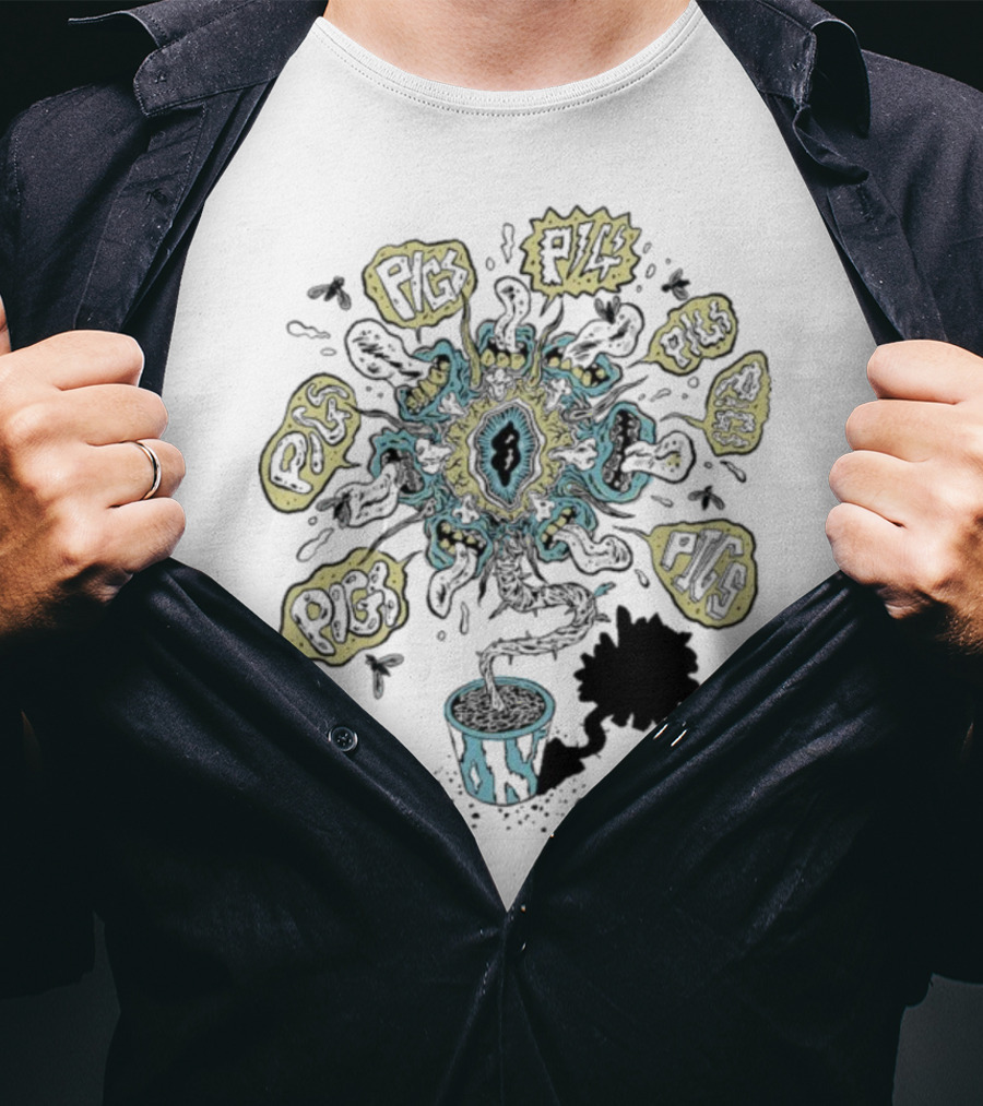 Pigs X7 Psychedelic Plantpot Blast T-Shirt