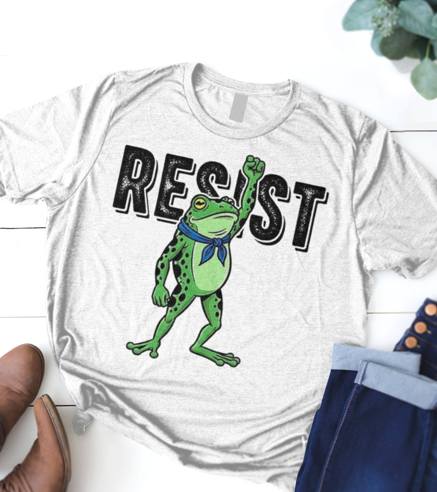 Portland Frog Resist Fist Bandana T-Shirt