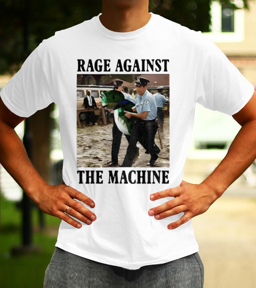 Rage Against The Machine Frog Police Scene Portland T-Shirt