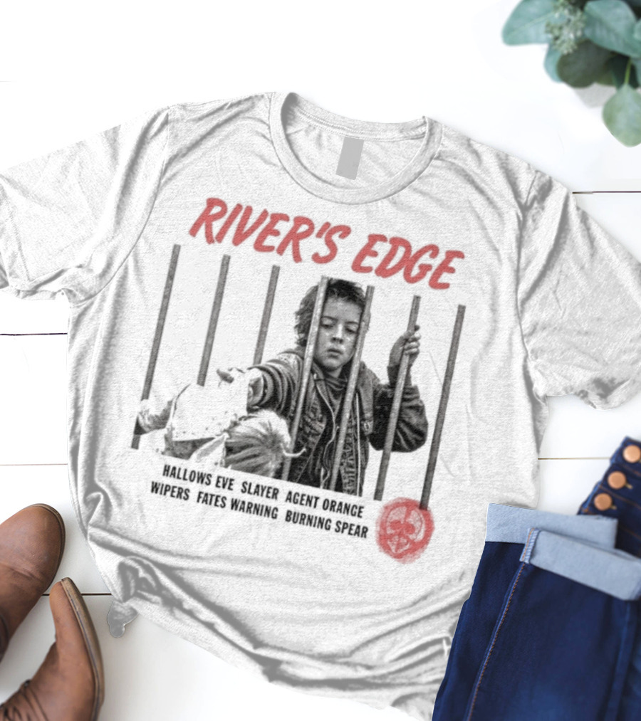 River’s Edge Hallows Eve Slayer Agent Orange Wipers Fates Warning Burning Spear Skulls T-Shirt